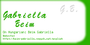 gabriella beim business card